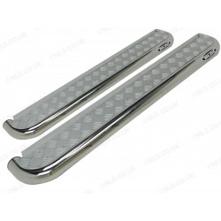 Side Steps with Checker Plate Top Stainless Steel 2.5" - (Boční nášlap nerez)