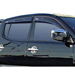 Wind Deflectors Slim-Line, Light Smoke for Mitsubishi L200.MK.5 (Triton) Set of 4